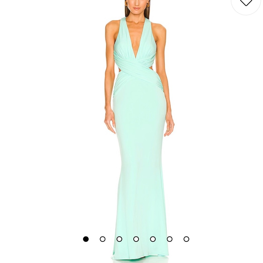 Revolve Katie May Secret Agent Gown in Agua Size Small